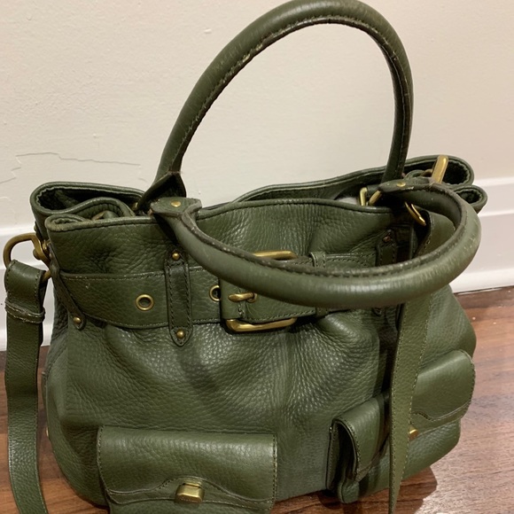 Cole Haan Medium Convertible Green Pebbled Tote - Picture 3 of 15